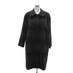 コルディア CORDIER ステンカラーコート ロング丈 チェック柄 マルチカラー チャコールグレー /HO49 ■GY58