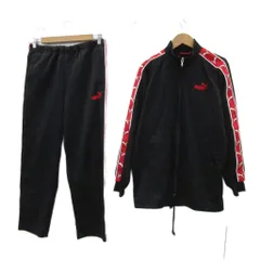 プーマ PUMA スポーツウェア ジャージ セットアップ 上下 160㎝ 黒 ブラック ブルゾンジャケット スタンドカラー ジップアップ ミドル丈 パンツ ロング丈  /YS36 ■GY59 男の子