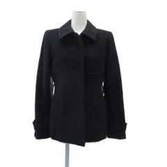 コムサイズム COMME CA ISM ステンカラーコート ショート丈 黒 ブラック /HO21 ■GY58