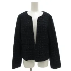 エマジェイムス EMMAJAMES ツイードノーカラージャケット 11AR 紺 ネイビー EJ763301 /GV ■GY58