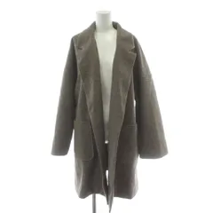 ミラオーウェン Mila Owen コート F 茶 ブラウン 長袖 テーラードカラー パッチポケット /PP ■GY58