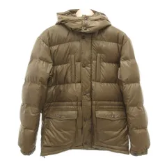 ファーストダウン FIRST DOWN ダウンジャケット コート L 茶 ブラウン フード付き /NL ■GY59