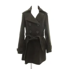 セシルマクビー CECIL McBEE コート ジャケット ウール M 深緑 ダークグリーン ダブルブレスト ベルト付き 長袖 18101-0（763） /HW ■GY59