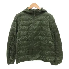ユニクロ UNIQLO ウルトラライトダウンジャケット ナイロン ミドル丈 L 緑 グリーン /JS ■GY61