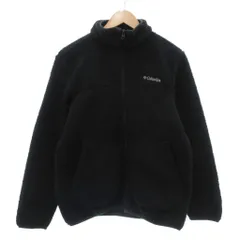 コロンビア Columbia フリースジャケット S 黒 ブラック フルジップ スタンドカラー ポケット付き /YJ ■GY61
