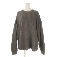 リドム LIDNM ニット セーター L グレー 長袖 リブ編み ラウンドネック /CK26 ■GY61