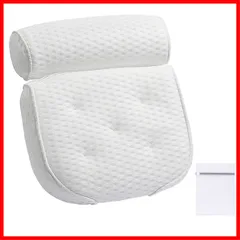 4D通気メッシュ 柔らかい 吸盤付き まくら 滑り止め 洗濯ネット付き 母の日のプレゼント人気 お風呂枕 半身浴 バスタブ バス用品 バスピロー リラックスグッズ プレゼント