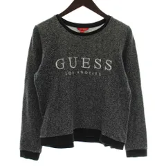 ゲス GUESS トレーナー スウェット 長袖 クルーネック ロゴ 刺繍 M グレー /XZ ■GY58