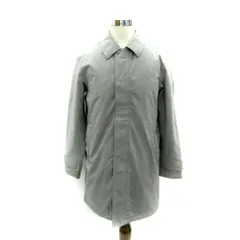 ランズエンド LANDS' END 中綿ステンカラーコート ロング丈 L グレー /SM2 ■GY61