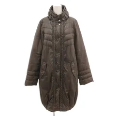 バーニーズニューヨーク BARNEYS NEW YORK ダウンコート ロング スタンドカラー 11 茶 ブラウン /JS ■GY61