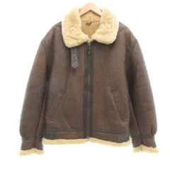 American Military Wear from the Source ヴィンテージ B-3 ムートン フライトジャケット シープスキン 羊革 L 茶 ブラウン /UO ■GY61
