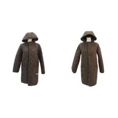 アーメン ARMEN キルティングコート ロング丈 リバーシブル フード付き 0 小さいサイズ 茶 ブラウン /SM20 ■GY58