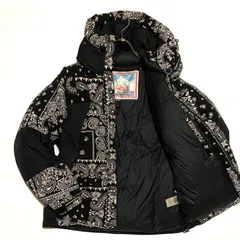 FIRST DOWN ファーストダウン ダウンジャケット ペイズリー柄 総柄 肉厚 極暖 切替 Mサイズ