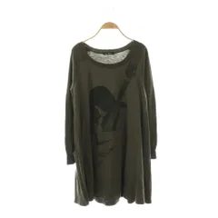 ヒステリックグラマー HYSTERIC GLAMOUR ギターガール ワンピース カシミヤ混 F 深緑 ダークカーキ ブラック /ES ■OS