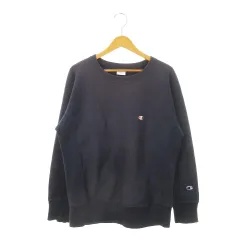 チャンピオン CHAMPION REVERSE WEAVE スウェットシャツ M 紺 ネイビー 無地 ラウンドネック 長袖 C3-Q017 /MN2 ■GY01