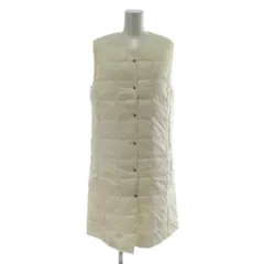 タイオン TAION ROPÉ 別注Vネックロングベスト ダウン アウター L アイボリー 袖なし キルティング GGL-51100-B /PP ■GY11