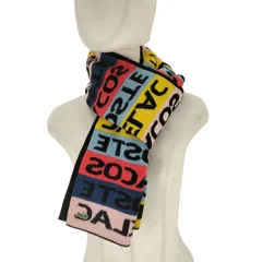 ラコステ LACOSTE ロゴ総柄マフラー メンズ 表記無 