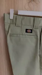 ディッキーズ コットン パンツ ベージュ スリム ストレート