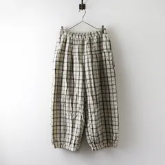 サマンサモスモス Samansa Mos2 SM2 チェック柄イージーワイドパンツ F‖キナリ×ブラック ボトムス ロング【2400014801682】