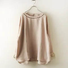 大きいサイズ ローズティアラ Rose Tiara ファー付きプルオーバー 46｜ピンク系  ブラウス パール付き トップス【2400014815931】のサムネイル
