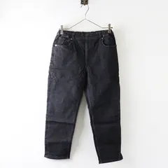 スタジオクリップ studio CLIP デニムイージーテーパードパンツ S＼ブラック ゴム クロップド【2400014820966】