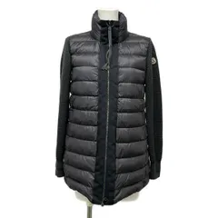 モンクレール ダウンジャケット サイズS レディース美品  MAGLIONE TRICOT CARDIGAN グレー×ダークグレー 長袖/ニット切替/冬 ダウン
