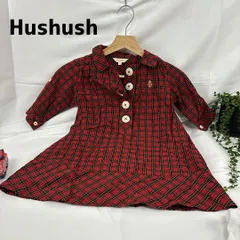 ✅Hushush 未使用品　チェックレッド　ワンピースキッズ
