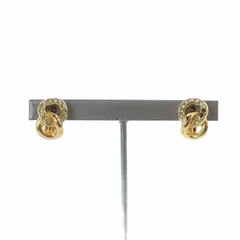 クリスチャンディオール Christian Dior イヤリング アクセサリー 両耳用 ラインストーン ロゴ 刻印 インフィニティ ゴールド色 ■GY11 /MQ ■OH