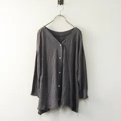 アデュートリステス ロワズィール LOISIR リネンニット ワイドシルエット カーディガン グレー┃麻素材 ブラウス【2400014822823】のサムネイル