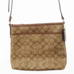 コーチ COACH ショルダーバッグ PVC レザー 革 シグネチャー ロゴ 茶 ブラウン F29210 /CK24 ■GY18