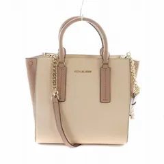 マイケルコース MICHAEL KORS アレッサ ALESSA MEDIUM SHOULDER BAG ショルダーバッグ トート 2WAY ハンド レザー ロゴ ピンクベージュ 30S9G0AS6T ■GY18 /MQ