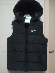 ナイキ フード ダウン ベスト ブラック 新品 M