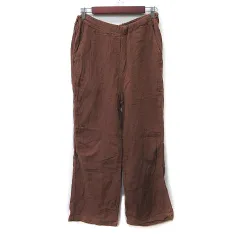 クラシカルエルフ CLASSICAL ELF ワイドパンツ ハイウエスト L 茶 ブラウン /YI