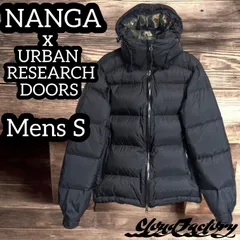 ナンガ x アーバンリサーチドアーズ オーロラダウンジャケット メンズS ブラック/ウッドランドカモ 難あり