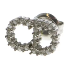 Christian Dior (クリスチャンディオール) Clair D Lune Earring クレール ディー リュヌ ラインストーン CDロゴピアス シルバー