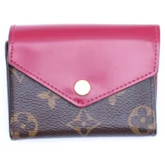 LOUIS VUITTON (ルイヴィトン) LV モノグラム フューシャ ポルトフォイユ ゾエ 折り財布 コンパクトウォレット M62932 ブラウン/ピンク