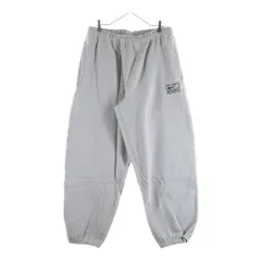 NIKE (ナイキ) ×Stussy FLEECE PANTS ステューシー ロゴ刺繍 フリーススウェットパンツ グレー DO9340-063