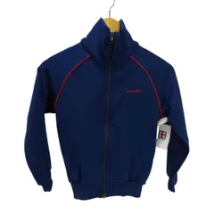 アディダス adidas 80S デサント製 トレフォイル ロゴ 刺繍 パイピング トラック ブルゾン ジャケット レディース 表記無 