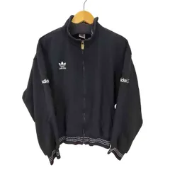 アディダス adidas 90S デサント製 トレフォイル ロゴ 刺繍 トラック ブルゾン ジャケット メンズ JPN：0 