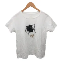 アルマーニエクスチェンジ A/X ARMANI EXCHANGE プリントTシャツ カットソー 半袖 アニマル柄 S 白 ホワイト ■IBO90