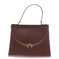 Cartier (カルティエ) マストライン ハンドバッグ レッド レザー ゴールド金具