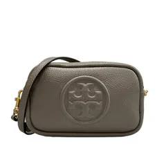 TORY BURCH(トリーバーチ) ショルダーバッグ美品  ペリー ボンベ ミニバッグ グレージュ ミニバッグ/ストラップ着脱可 レザー