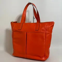 2512-32｜美品｜アニヤハインドマーチ トートバッグ レザー オレンジ
