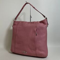 COACH レザー ショルダーバッグ ピンク タッセル - メルカリ