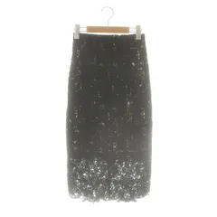 スナイデル SNIDEL レースタイトスカート 0 黒 赤 オフホワイト /MI ■OS