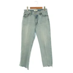 ミラオーウェン Mila Owen DENIM 24SS 裾段差脇スリットデニムパンツ テーパード 1 ライトブルー /HK ■OS