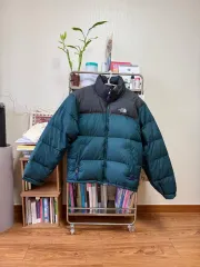 THE NORTH FACE ザノースフェイス ヌプシ ダウン グリーン/ブラック ヴィンテージ M