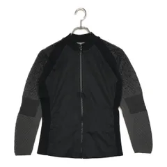 中古 レディース アディダスゴルフ adidas GOLF フルジップアウター S 黒 ブラック 軽量 ニット