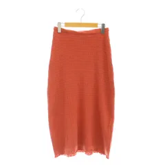 セオリー Theory LASE TRIM スカート タイト ミモレ ロング S 赤 レッド /AT ■OS