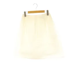 エムズグレイシー M'S GRACY 総レース スカート フレア ひざ丈 38 白 ホワイト /AT ■OS